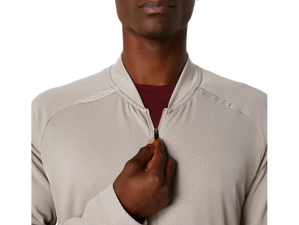ASICS ACTIBREEZE JACQUARD GRID FULL ZIP JACKET-Men Training|Jackets & Outerwear