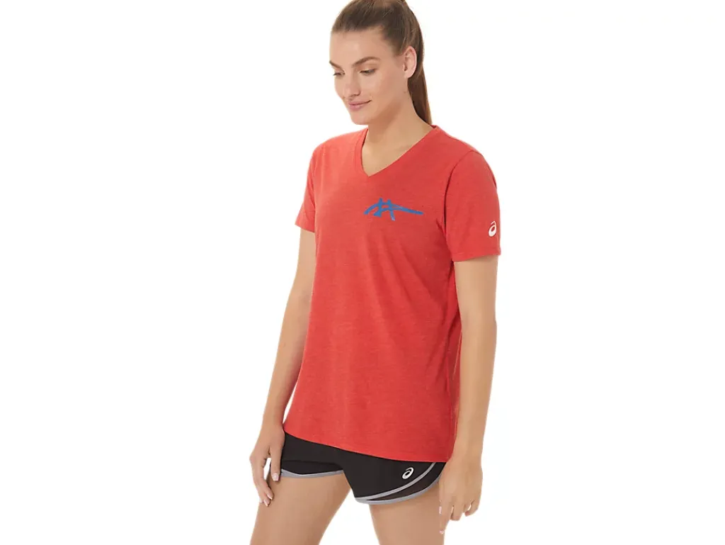 ASICS 1977 HERITAGE AMERICANA V-NECK-Women Extended Sizes|T-Shirts & Tops