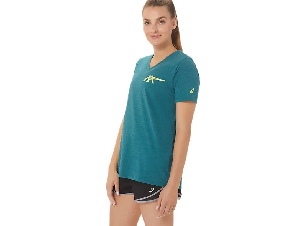 ASICS 1977 HERITAGE AMERICANA V-NECK-Women Extended Sizes|T-Shirts & Tops