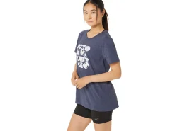 ASICS  HIBISCUS SLOGAN CREW-Women Extended Sizes|T-Shirts & Tops