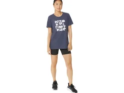 ASICS  HIBISCUS SLOGAN CREW-Women Extended Sizes|T-Shirts & Tops