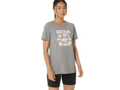 ASICS  HIBISCUS SLOGAN CREW-Women Extended Sizes|T-Shirts & Tops