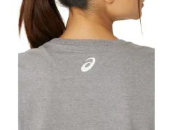 ASICS  HIBISCUS SLOGAN CREW-Women Extended Sizes|T-Shirts & Tops