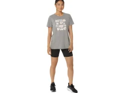 ASICS  HIBISCUS SLOGAN CREW-Women Extended Sizes|T-Shirts & Tops