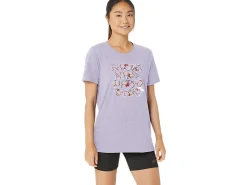 ASICS  HIBISCUS SLOGAN CREW-Women Extended Sizes|T-Shirts & Tops