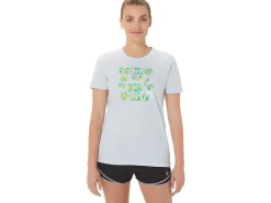 ASICS  HIBISCUS SLOGAN CREW-Women Extended Sizes|T-Shirts & Tops
