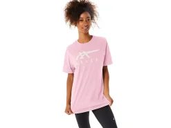 ASICS STRIPE SHORT SLEEVE TEE-Women Extended Sizes|T-Shirts & Tops