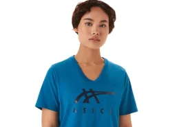 ASICS STRIPES V-NECK-Women T-Shirts & Tops