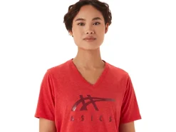 ASICS STRIPES V-NECK-Women T-Shirts & Tops
