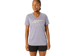 ASICS STRIPES V-NECK-Women Extended Sizes|T-Shirts & Tops