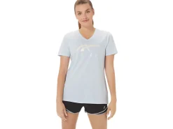 ASICS STRIPES V-NECK-Women Extended Sizes|T-Shirts & Tops