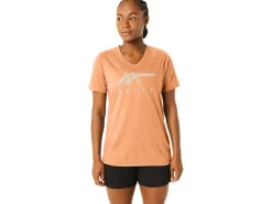 ASICS STRIPES V-NECK-Women Extended Sizes|T-Shirts & Tops