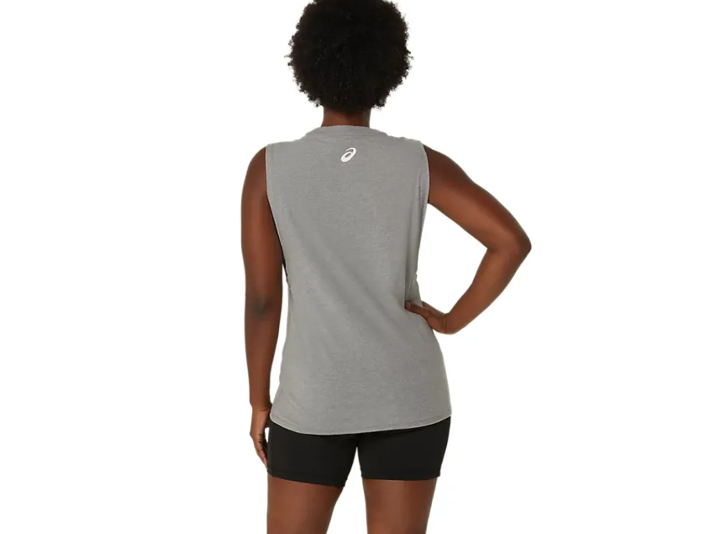ASICS SUN IN THE SKY SLOGAN MUSCLE TEE-Women T-Shirts & Tops