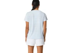 ASICS COURT STRIPE SHORT SLEEVE TOP-Women Pickleball|Tennis
