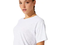 ASICS CROPPED LOGO JACQUARD SHORT SLEEVE-Women T-Shirts & Tops
