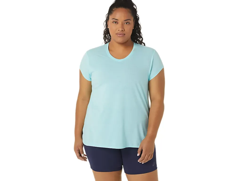 ASICS HEATHER VNECK TOP-Women Extended Sizes|T-Shirts & Tops