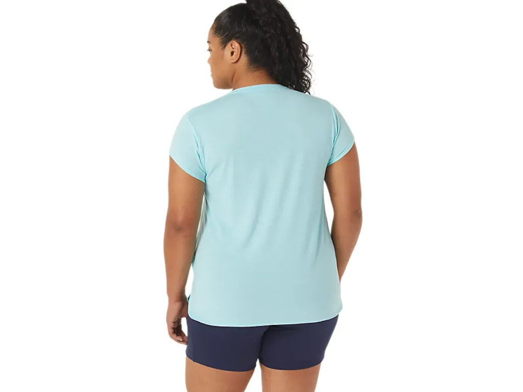ASICS HEATHER VNECK TOP-Women Extended Sizes|T-Shirts & Tops