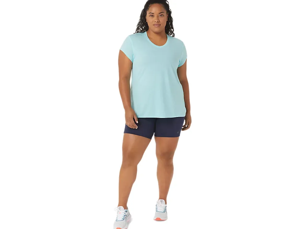 ASICS HEATHER VNECK TOP-Women Extended Sizes|T-Shirts & Tops
