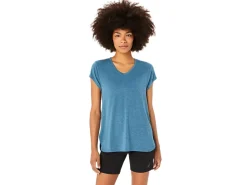 ASICS HEATHER VNECK TOP-Women Extended Sizes|T-Shirts & Tops