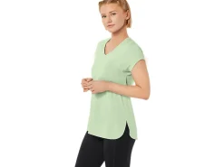 ASICS HEATHER VNECK TOP-Women Extended Sizes|T-Shirts & Tops