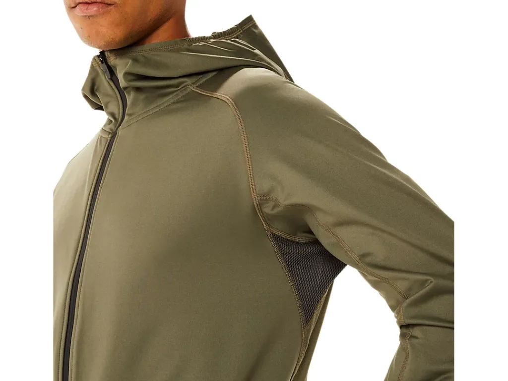 ASICS MEN ACTIBREEZE JACQUARD BRUSHED KNIT JACKET-Men Training|Jackets & Outerwear