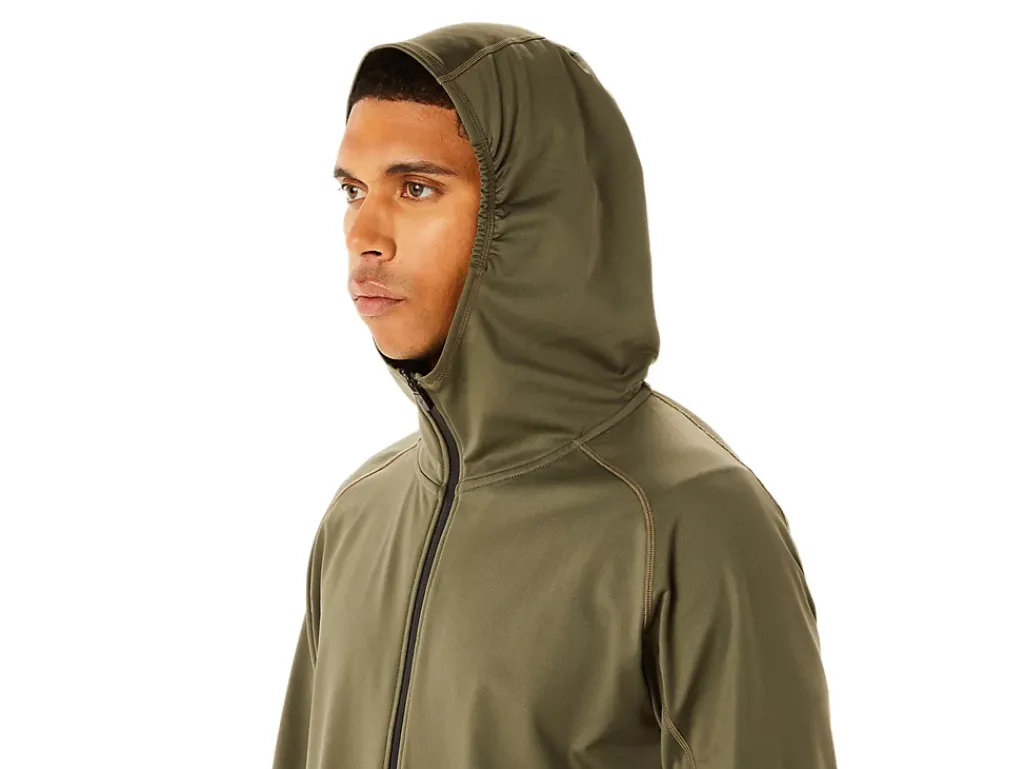 ASICS MEN ACTIBREEZE JACQUARD BRUSHED KNIT JACKET-Men Training|Jackets & Outerwear