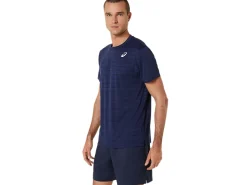 ASICS MEN COURT STRIPE SHORT SLEEVE TOP-Men Pickleball|Tennis