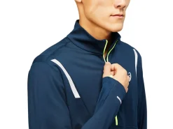 ASICS MEN LITE-SHOW WINTER 1/2 ZIP TOP-Men T-Shirts & Tops