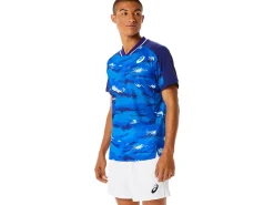 ASICS MEN MATCH GRAPHIC SHORT SLEEVE TOP-Men Pickleball|Tennis