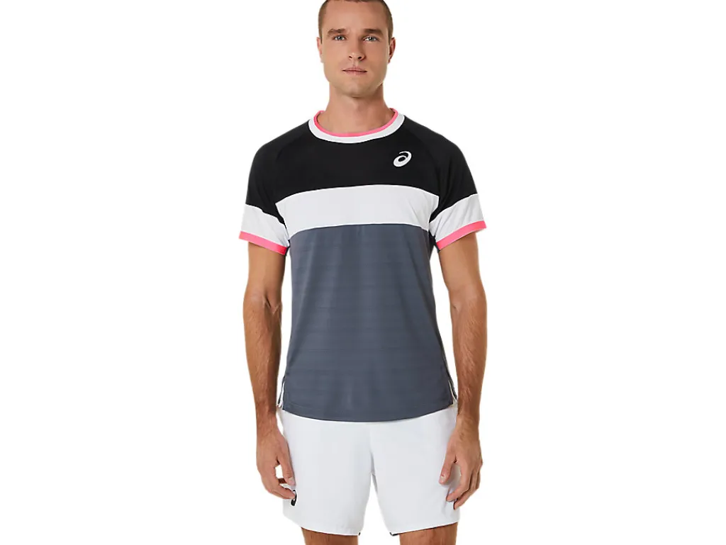 ASICS MEN MATCH SHORT SLEEVE TOP-Men Pickleball|Tennis