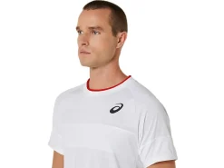ASICS MEN MATCH SHORT SLEEVE TOP-Men Pickleball|Tennis