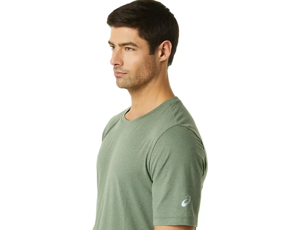 ASICS MEN SHORT SLEEVE HTHR TECH TOP-Men Extended Sizes|T-Shirts & Tops