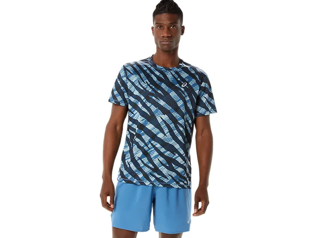 ASICS MEN WILD CAMO SHORT SLEEVE TOP-Men T-Shirts & Tops|Semi-Annual Sale