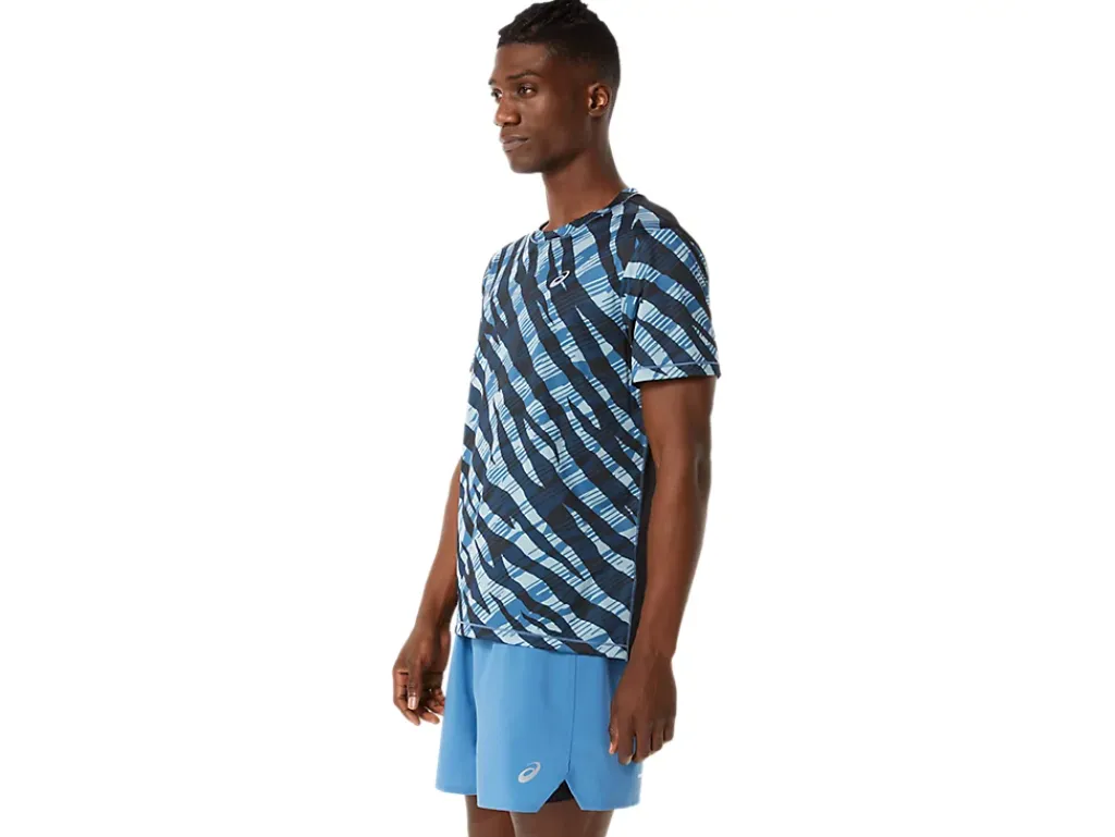 ASICS MEN WILD CAMO SHORT SLEEVE TOP-Men T-Shirts & Tops|Semi-Annual Sale