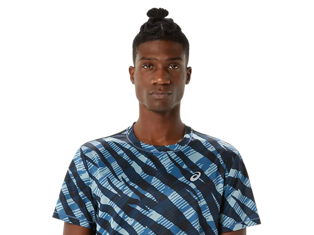ASICS MEN WILD CAMO SHORT SLEEVE TOP-Men T-Shirts & Tops|Semi-Annual Sale