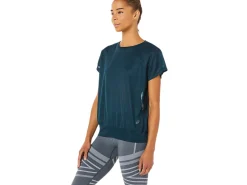 ASICS OPEN BACK SHORT SLEEVE TOP-Women T-Shirts & Tops
