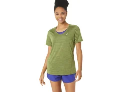 ASICS RACE V-NECK SHORT SLEEVE TOP-Women T-Shirts & Tops