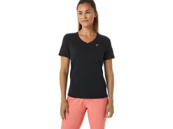 ASICS RACE V-NECK SHORT SLEEVE TOP-Women T-Shirts & Tops