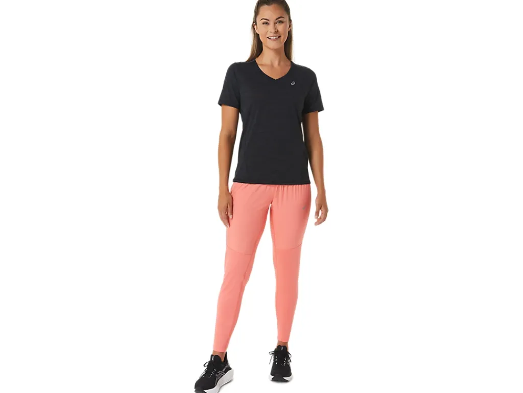 ASICS RACE V-NECK SHORT SLEEVE TOP-Women T-Shirts & Tops