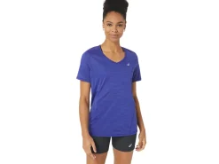 ASICS RACE V-NECK SHORT SLEEVE TOP-Women T-Shirts & Tops