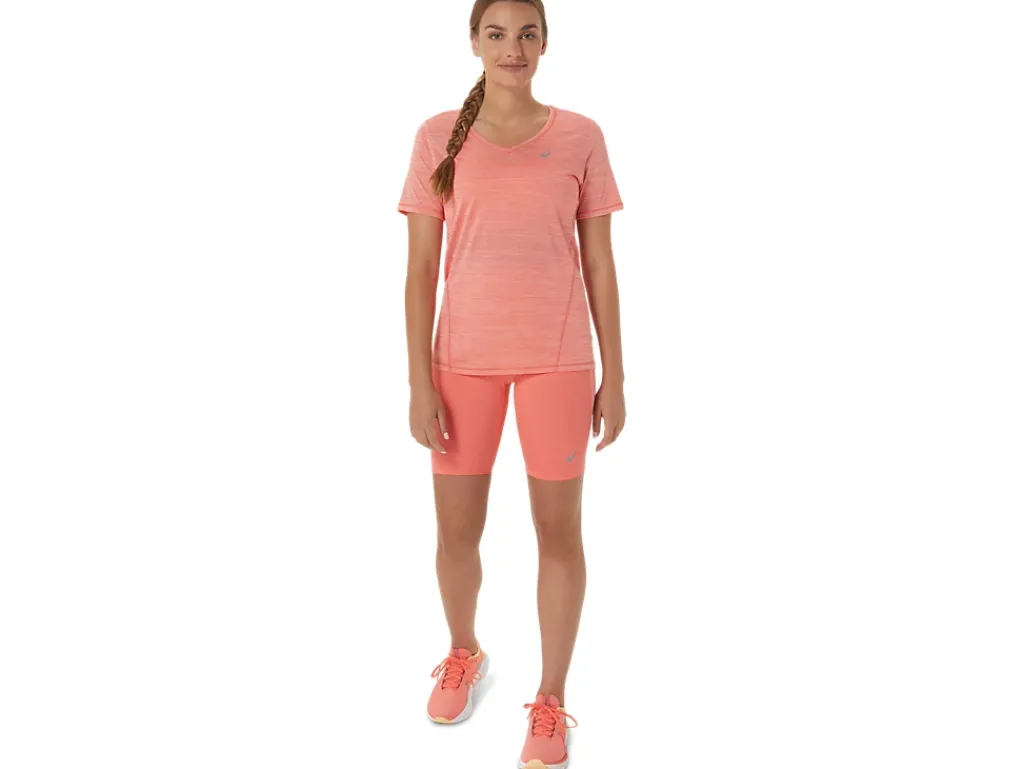 ASICS RACE V-NECK SHORT SLEEVE TOP-Women T-Shirts & Tops