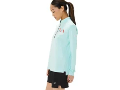 ASICS READY-SET HALF ZIP LAM-Women T-Shirts & Tops