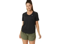 ASICS ROAD V-NECK SHORT SLEEVE TOP-Women T-Shirts & Tops