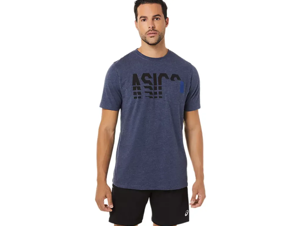 ASICS SHORT SLEEVE STRIPED POCKET TEE-Men Extended Sizes|T-Shirts & Tops