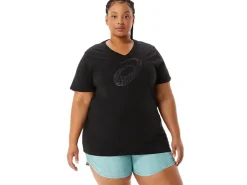 ASICS SPIRAL ;a; AIRBRUSH TIGER PRINT VNECK-Women Extended Sizes|T-Shirts & Tops