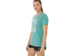 ASICS SUNFLOWER SLOGAN V-NECK-Women Extended Sizes|T-Shirts & Tops