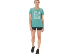 ASICS SUNFLOWER SLOGAN V-NECK-Women Extended Sizes|T-Shirts & Tops