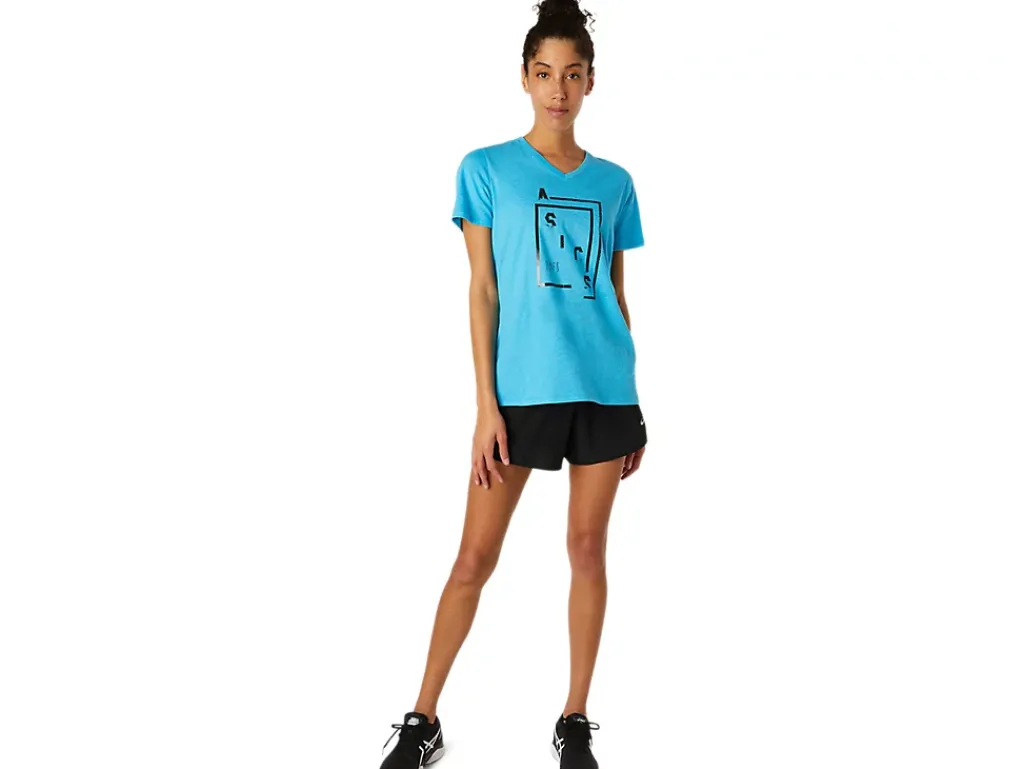 ASICS XG SHORT SLEEVE V-NECK-Women T-Shirts & Tops